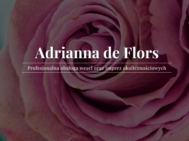 adrianna-de-flors zdjęcie prezentacji gdzie wesele