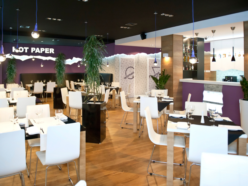 hot-paper-restaurant-modern-food zdjęcie prezentacji gdzie wesele