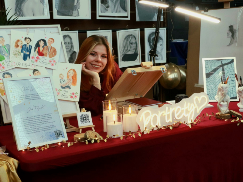 portrety-olowkiem-live-art-justyna-pastalenc zdjęcie prezentacji gdzie wesele